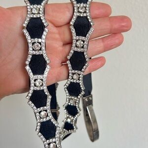 Elegant Black and Silver Women's Belt